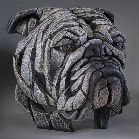Edge Sculpture Bulldog Bust White