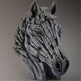 Edge Sculpture Horse Bust White
