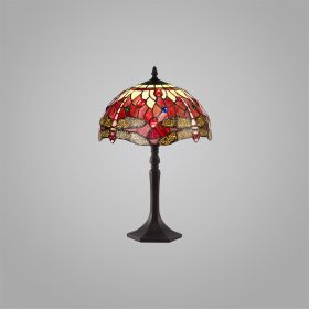 Bfs Lighting Haze 1 Light Table Lamp E27 With 30cm Shade, Purple/Pink/Crystal/Ant Brass IL880