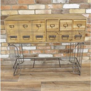 Industrial Storage Console Table