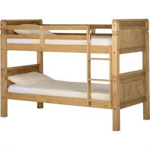 Waxed Pine Bedroom 3'0 Bunk Bed