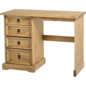 Waxed Pine Bedroom 4 Drawer Dressing Table