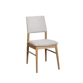 Hadleigh Oak Upholstered Dining Chair (With Stretcher) Pair