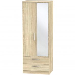 Zelah 2ft6in 2 Drawer Mirror Robe