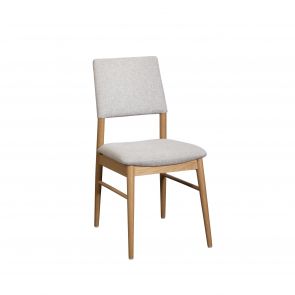 Hadleigh Oak  Upholstered Dining Chair (With Stretcher) Pair
