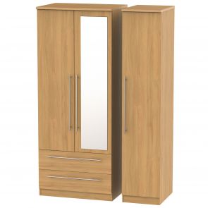 Hammond Triple 2 Drawer Mirror Robe