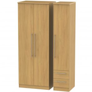 Hammond Tall Triple Plain + Drawer Robe