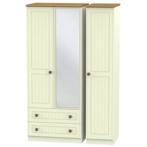 Malvern Triple 2 Drawer Mirror Robe