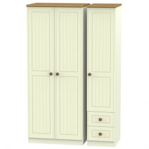 Malvern Triple Plain + Drawer Robe