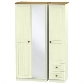 Malvern Triple Mirror + Drawer Robe