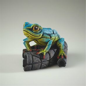 Edge Sculpture African Tree Frog - Blue/Yellow